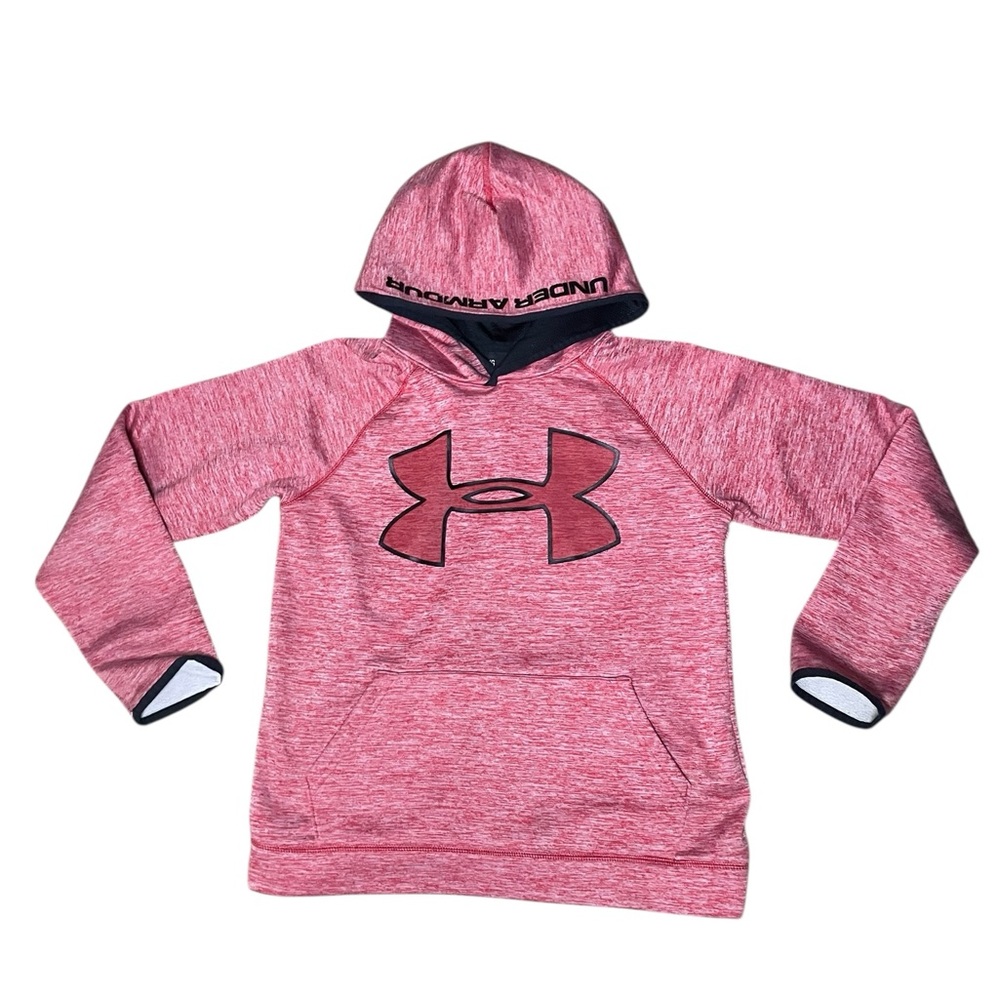 Under Armour Storm 1 Heather Red Loose Fit Hoodie-Youth Large